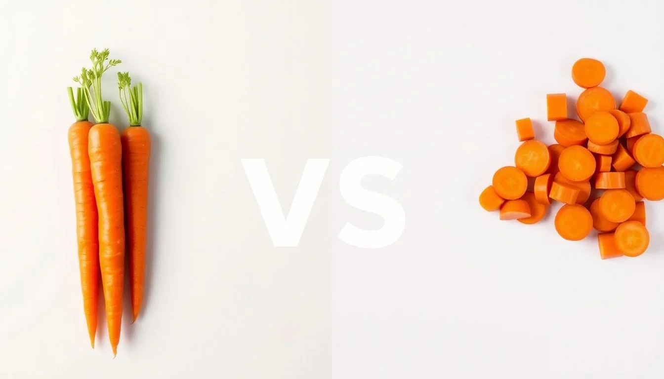 Organic Carrots vs Sliced Carrots