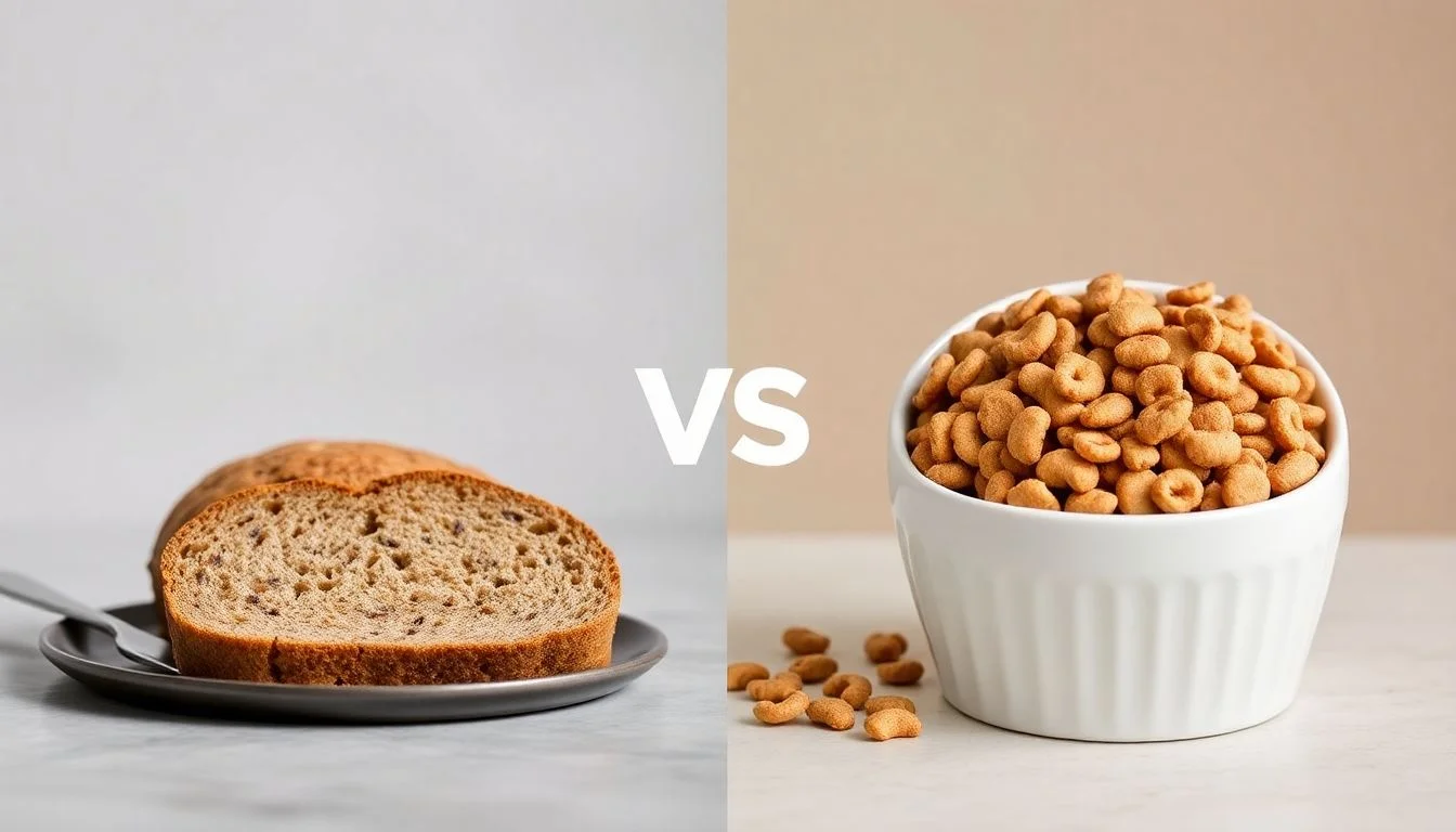 Organic Sprouted Power Soft Wheat Bread vs Chex Cinnamon gluten free