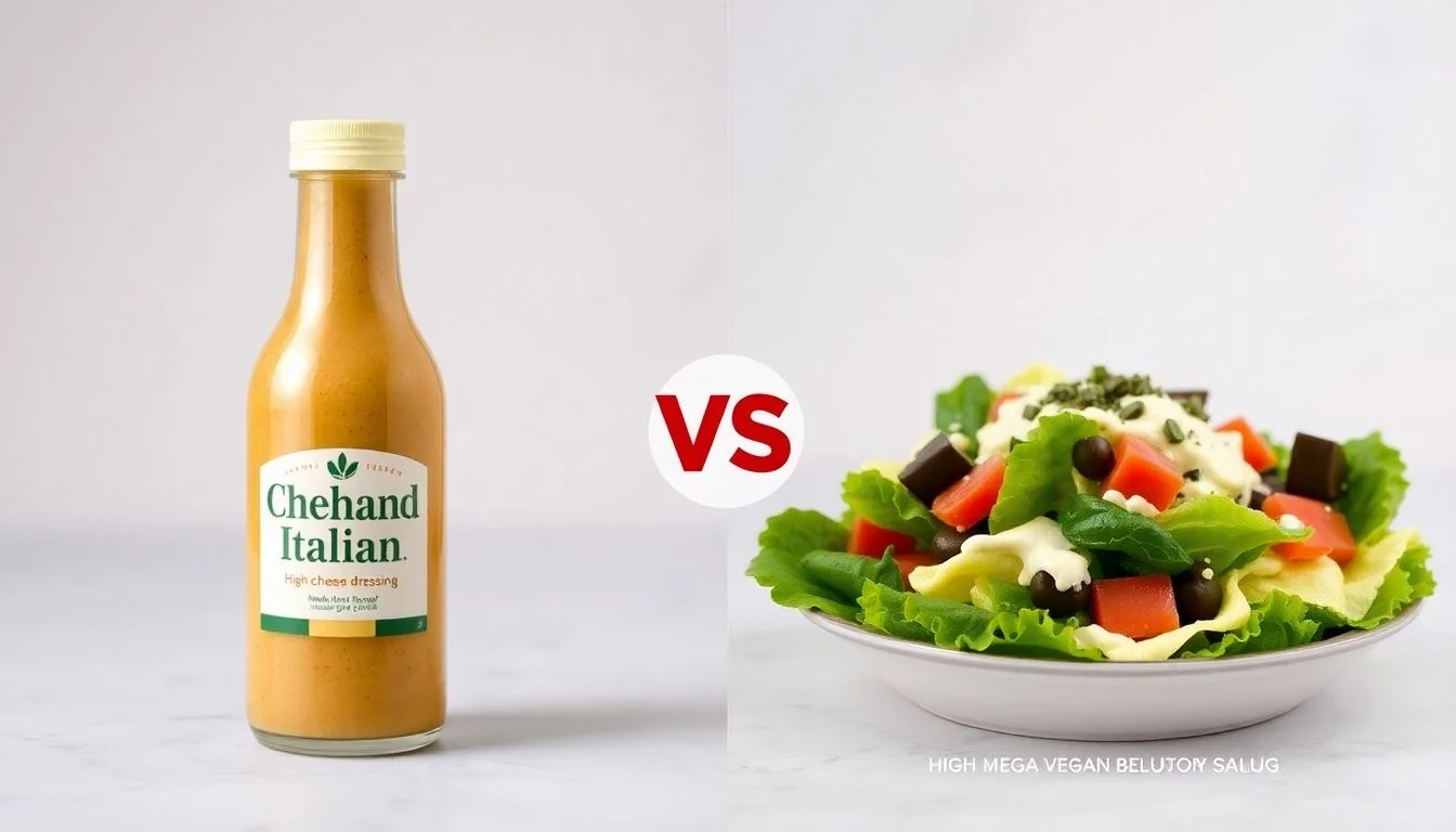 Robusto Italian Dressing vs High Omega Vegan Bleu Cheese Salad Dressing