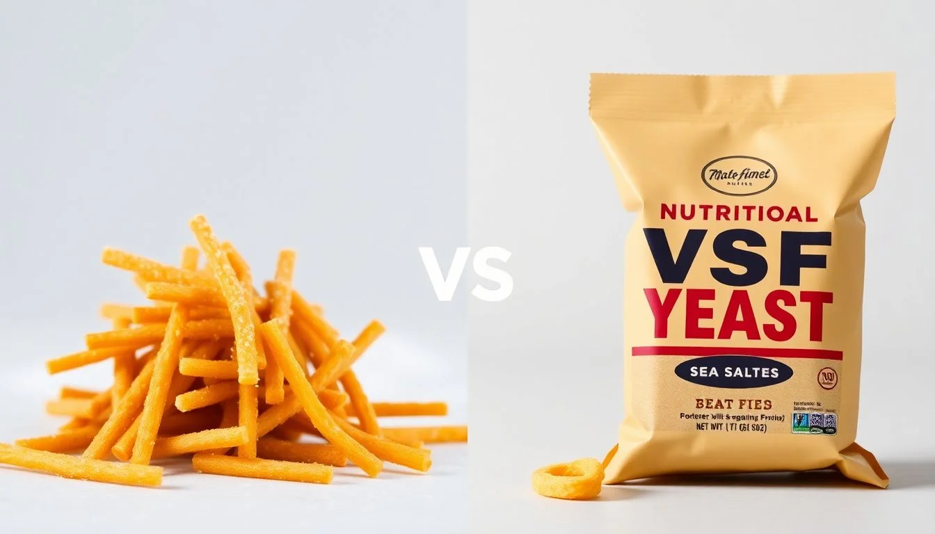 Sea Salt Veggie Straws vs Nutritional Yeast VSF Mini Flake