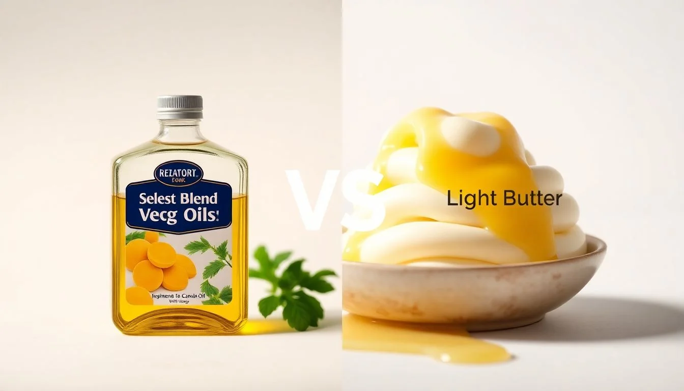 Select Blend Of Vegetable Oils vs LIGHT BUTTER WITH CANOLA OIL