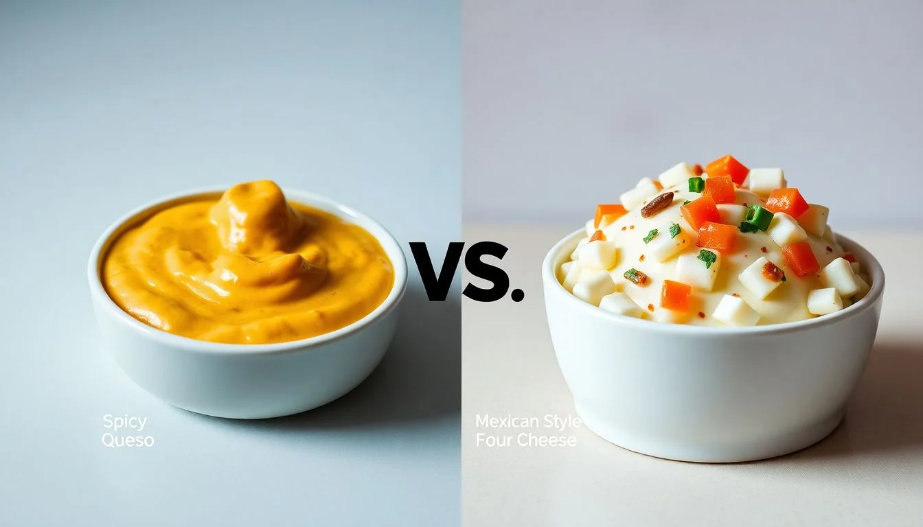 Spicy Queso vs Mexican Style Four Cheese
