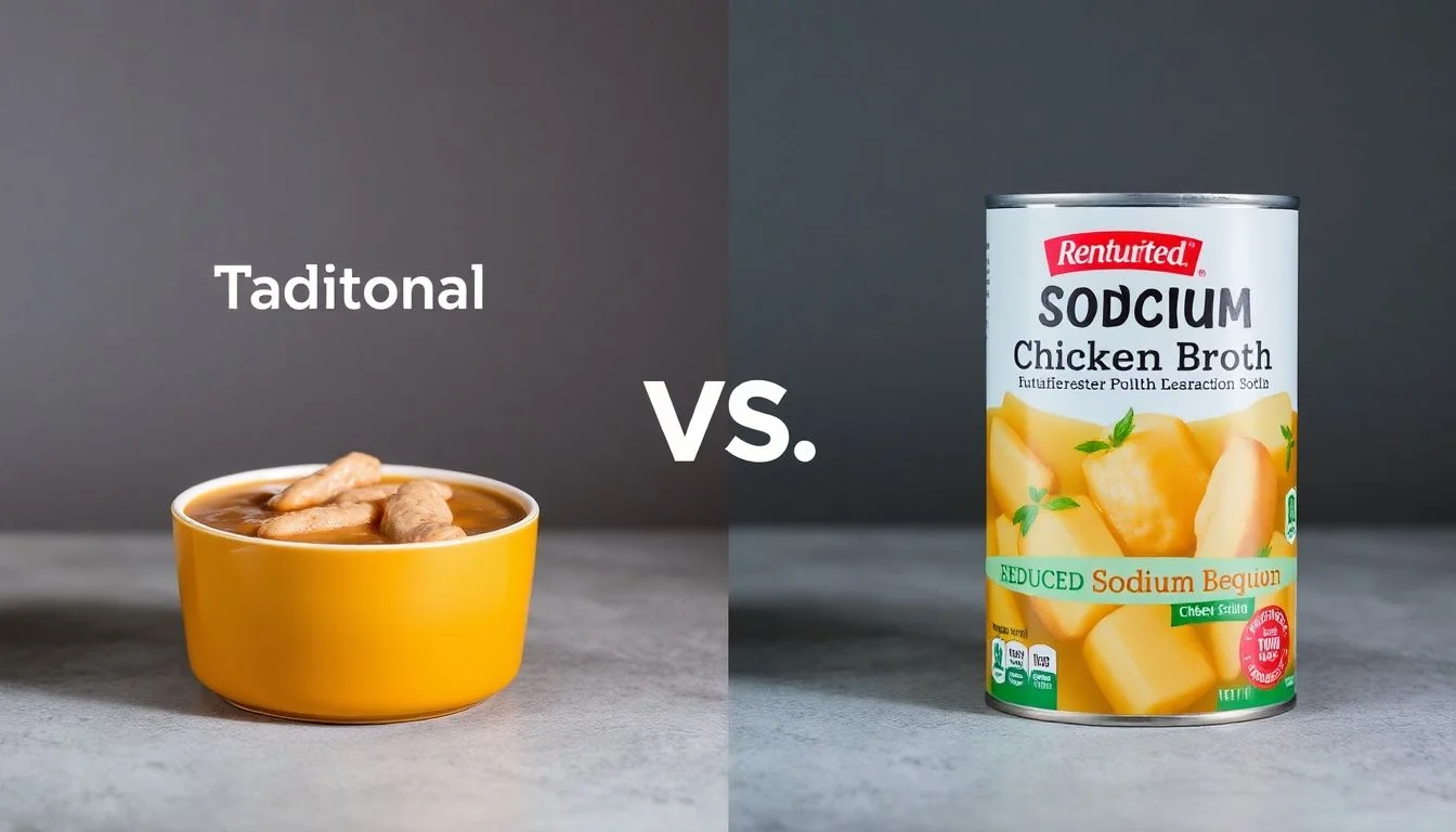 Traditional vs Reduced Sodium Chicken Broth