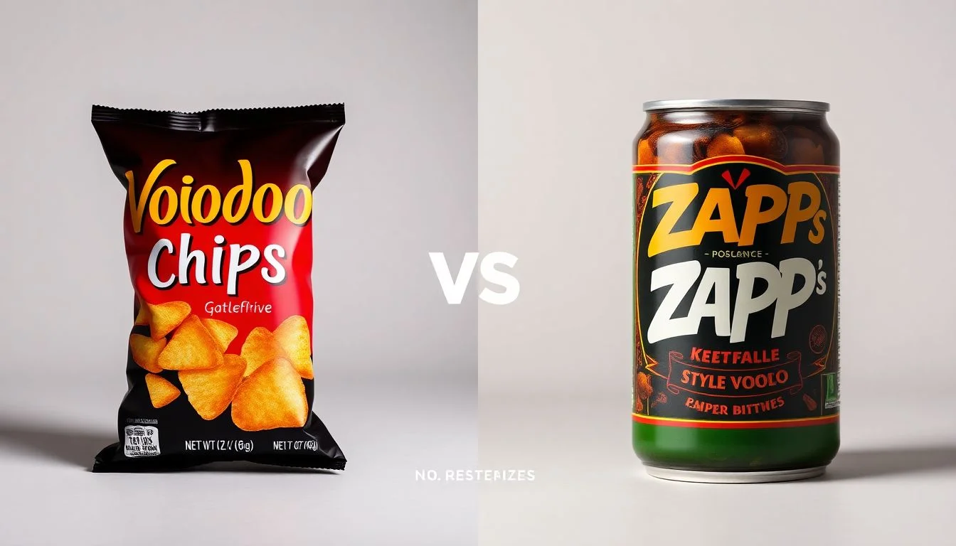 Voodoo Chips vs Zapp s new orleans kettlestyle potato chips voodoo
